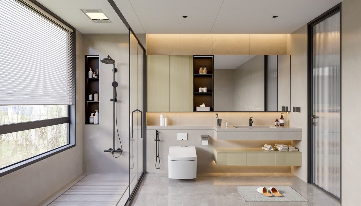 胡桃木·卫生间